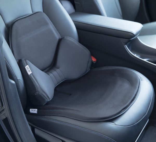 EXGEL HUD0102-BK Hug Drive Seat Back Cusion Set, Black For Discount - Image 4