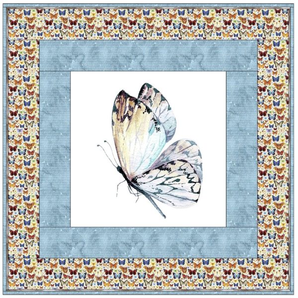 Feeling Blue Butterfly Wall Hanging 42  x 42  on Sale - Image 3