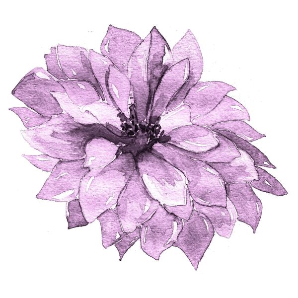 Fully Bloomed Purple Divine Flower Fabric Panel Fashion