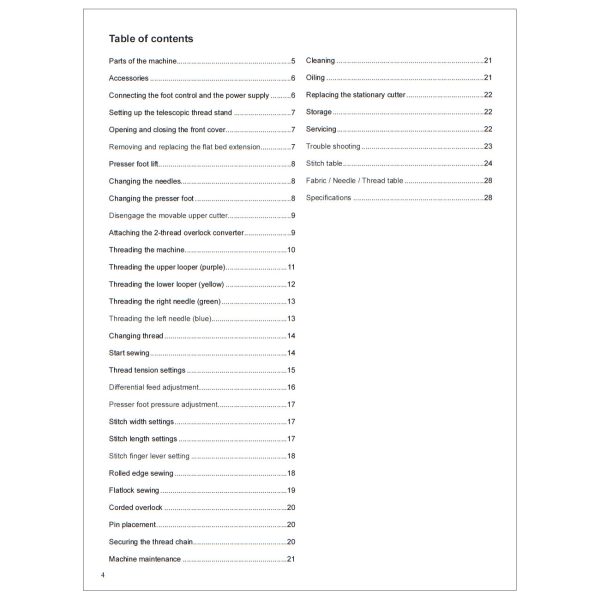 Singer S0100 Instruction Manual Online now - Image 2
