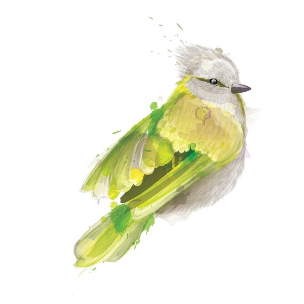 Green-Winged Bird Fabric Panel For Cheap
