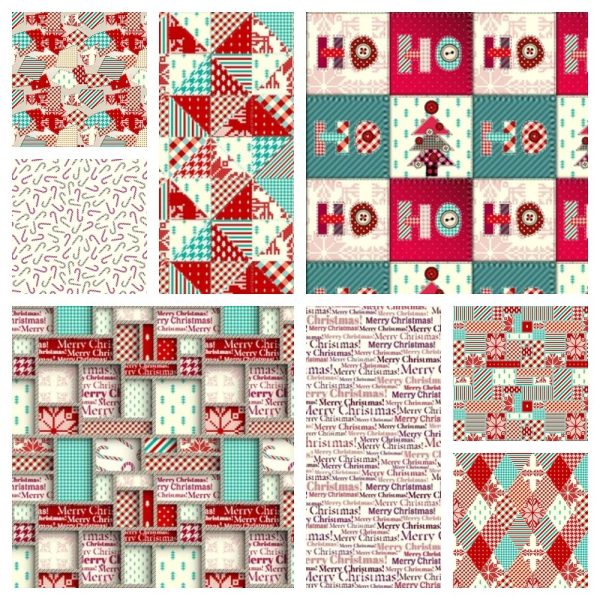Christmas Patchwork Fat Quarter Bundle - 8 Pieces For Cheap