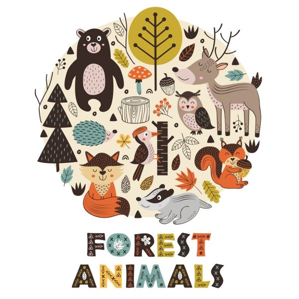 Forest Animals Fabric Panel - Multi For Cheap