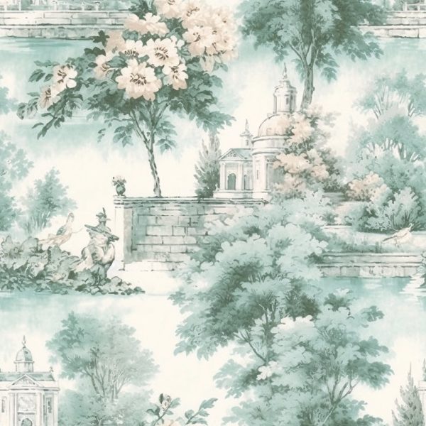 French Country Toile Pattern #1 Fabric For Sale