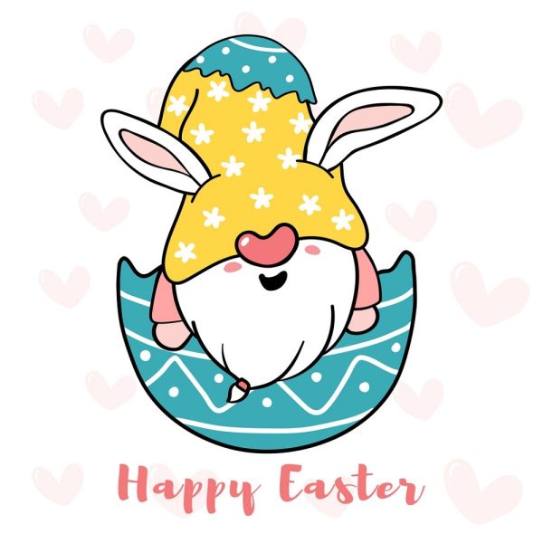 Gnome Easter Egg Fabric Panel Online