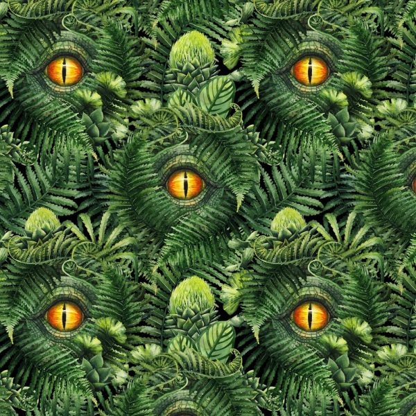 Dinosaur Eye Fabric - Green Black For Cheap